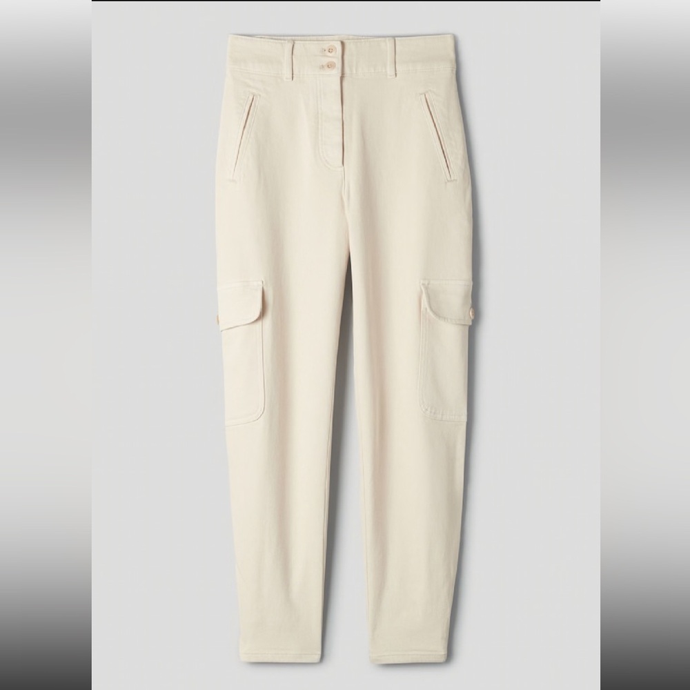 Wilfred Free Modern Cargo Pant - Gd Birch Cream Cropped Pants High-Waisted - Picture 4 of 5
